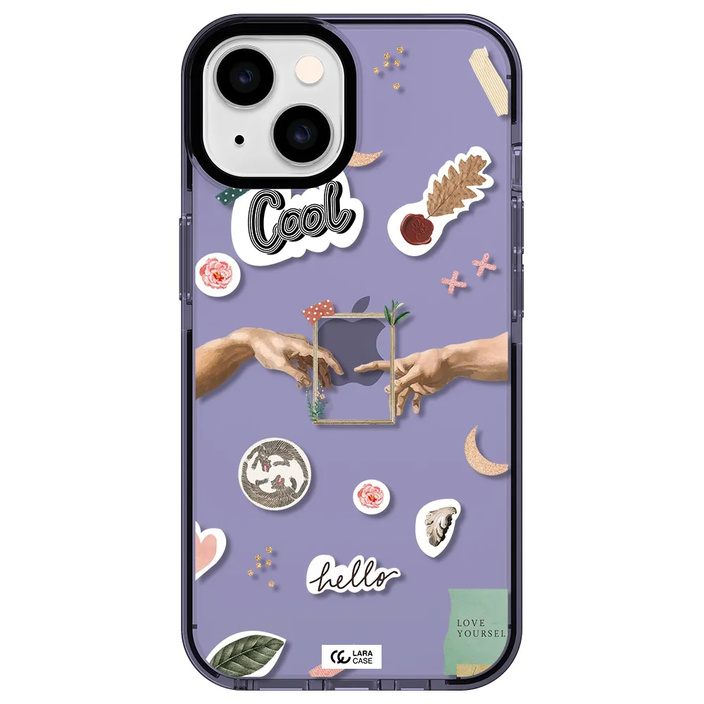 Creation Of Adam Apple iPhone 14 impact Lilac Case