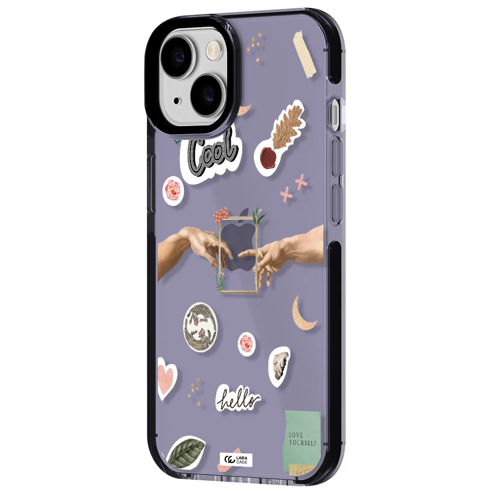 Creation Of Adam Apple iPhone 14 impact Lilac Case