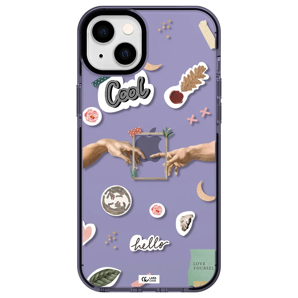 Creation Of Adam Apple iPhone 14 plus impact Lilac Case