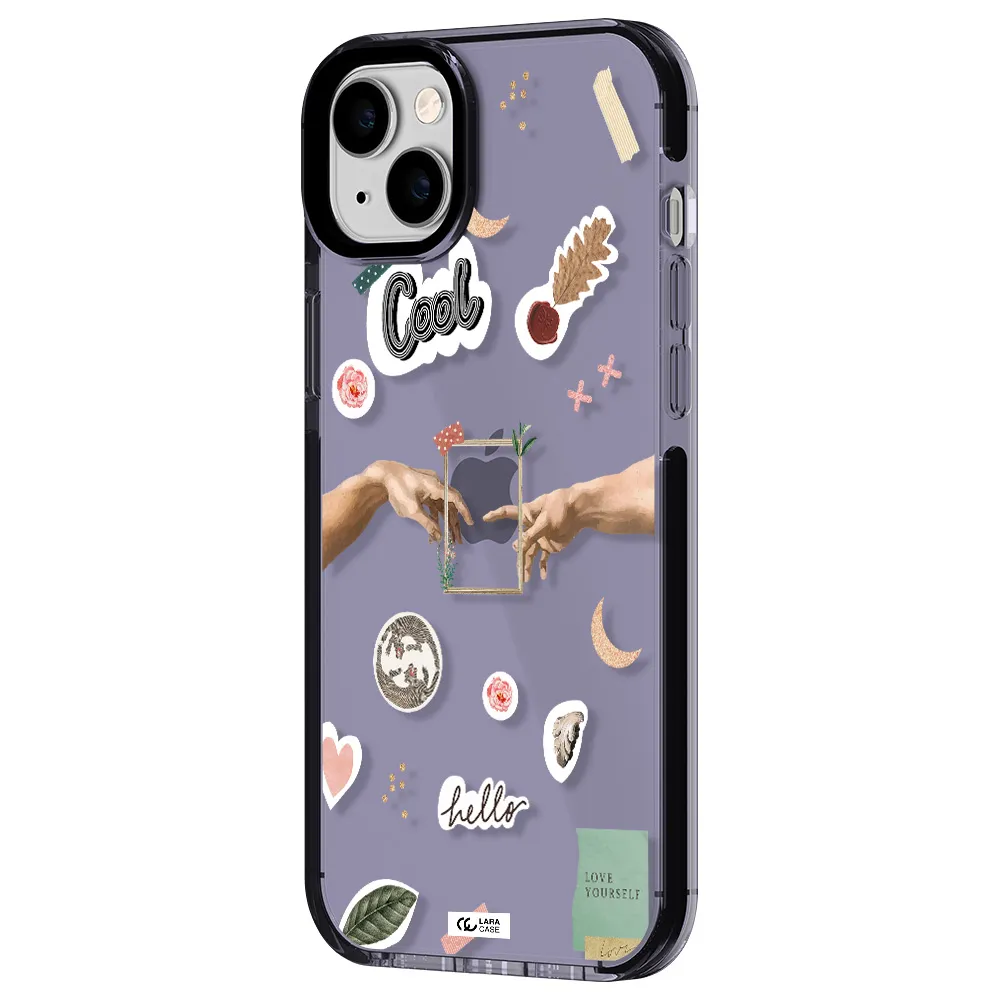 Creation Of Adam Apple iPhone 14 plus impact Lilac Case