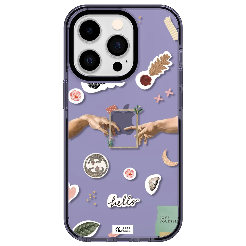 Creation Of Adam Apple iPhone 14 pro impact Lilac Case