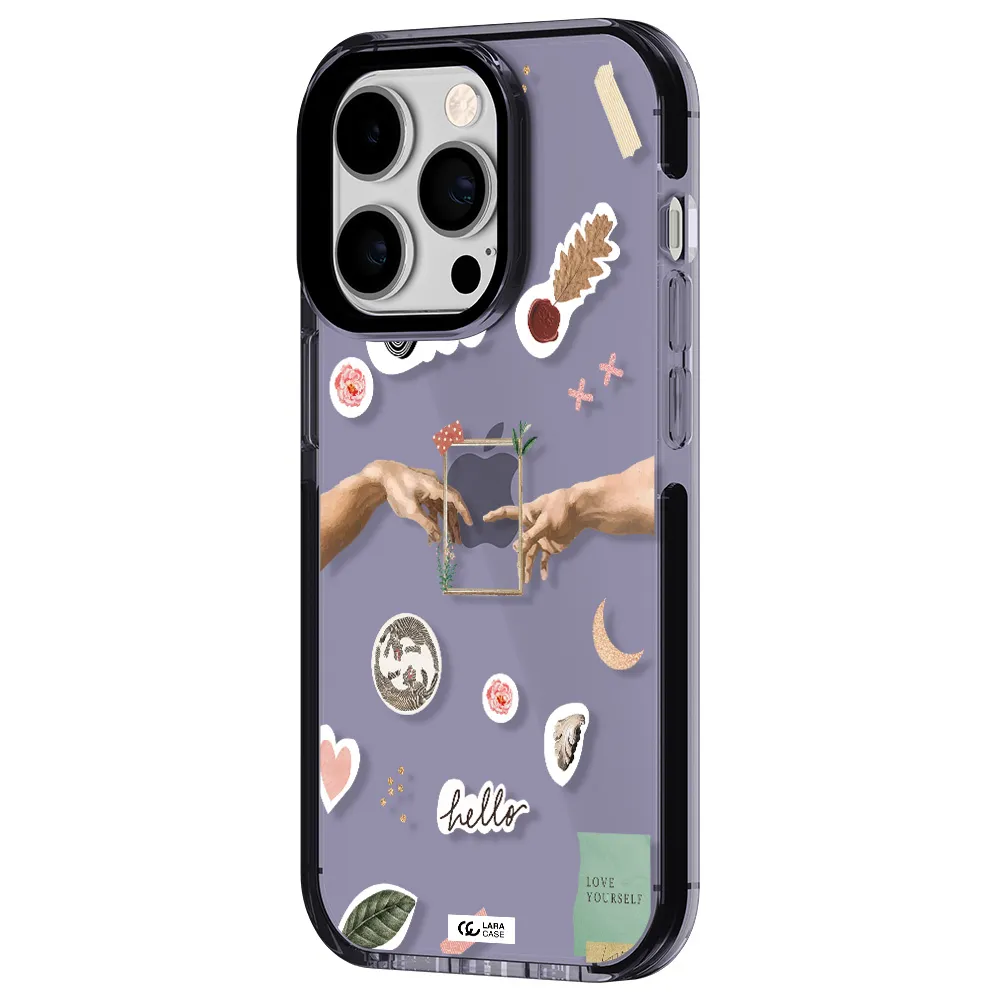 Creation Of Adam Apple iPhone 14 pro impact Lilac Case