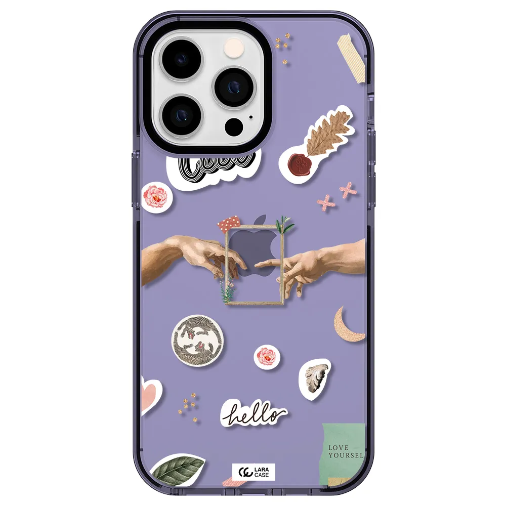 Creation Of Adam Apple iPhone 14 pro max impact Lilac Case