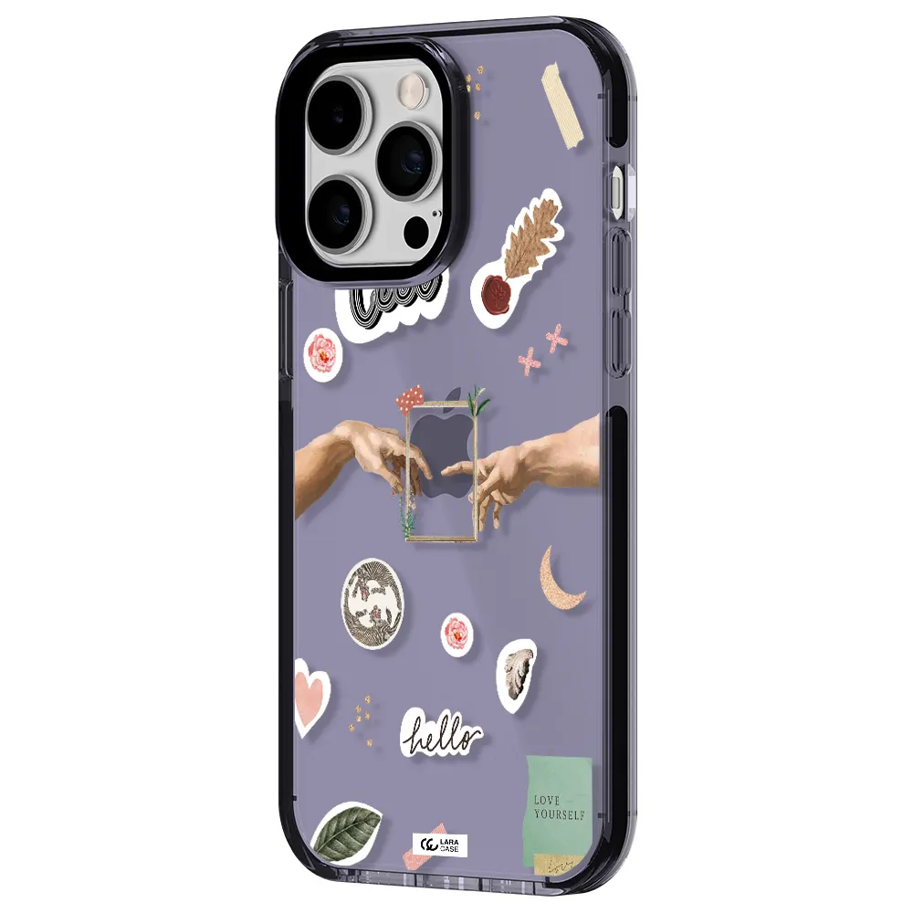 Creation Of Adam Apple iPhone 15 Pro Max impact Lilac Case