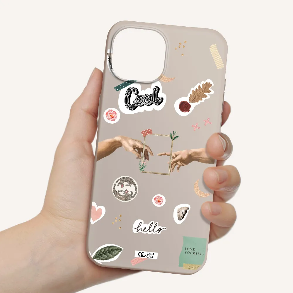 Creation Of Adam Apple iPhone 15 Silicone Stone Case