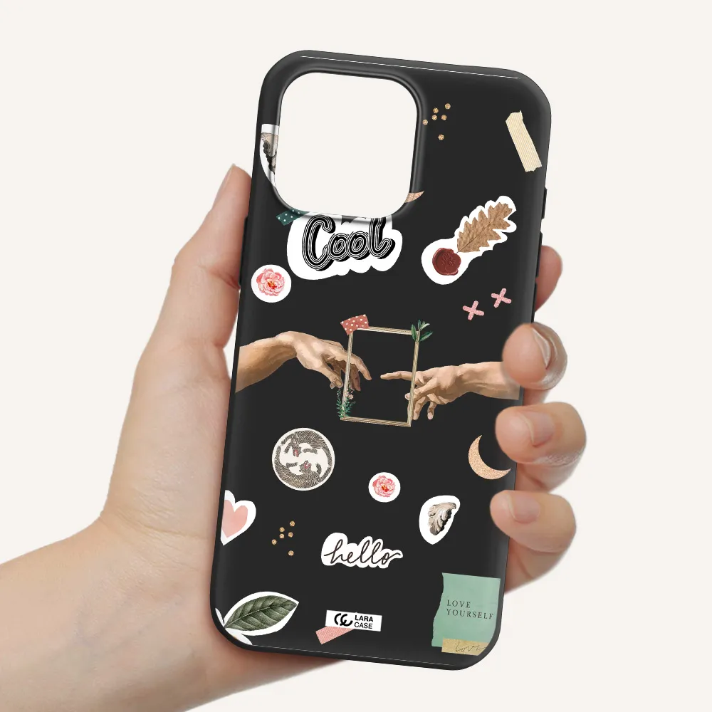 Creation Of Adam Apple Iphone 16 Pro Max Silicone Black Case