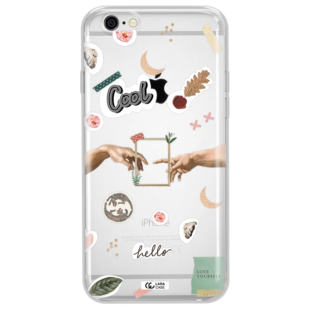 Creation Of Adam Apple iPhone 6 plus Clear TPU Case
