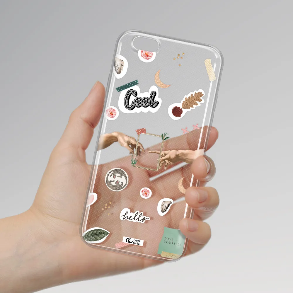 Creation Of Adam Apple iPhone 6 plus Clear TPU Case