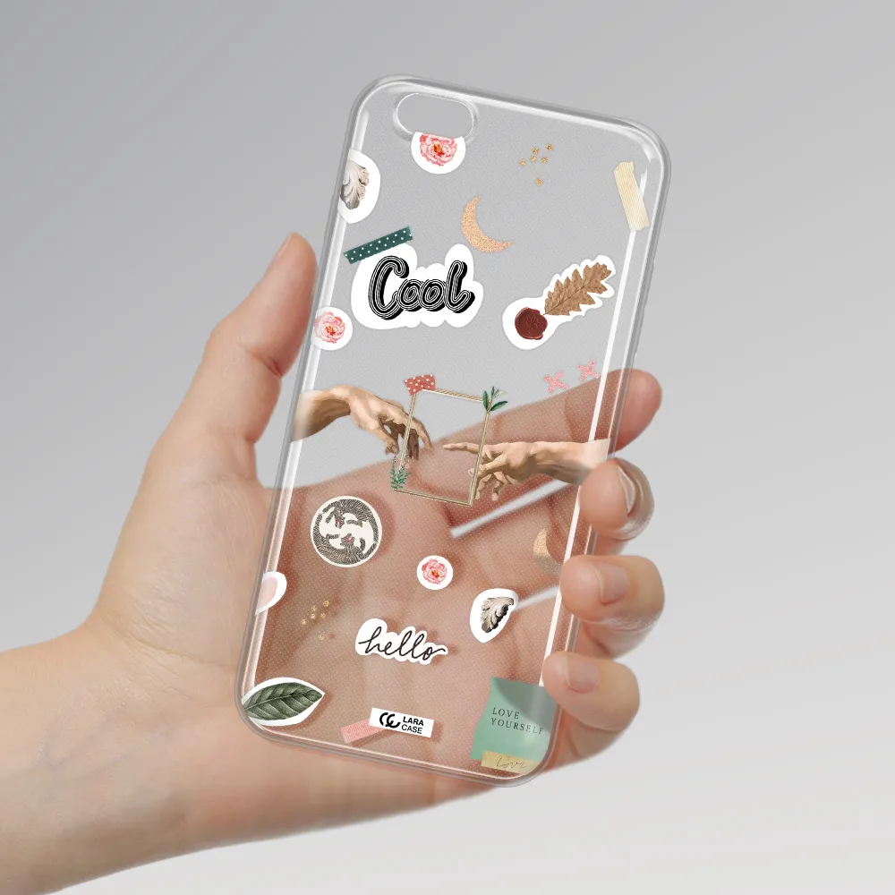 Creation Of Adam Apple iPhone 6 s plus Clear TPU Case