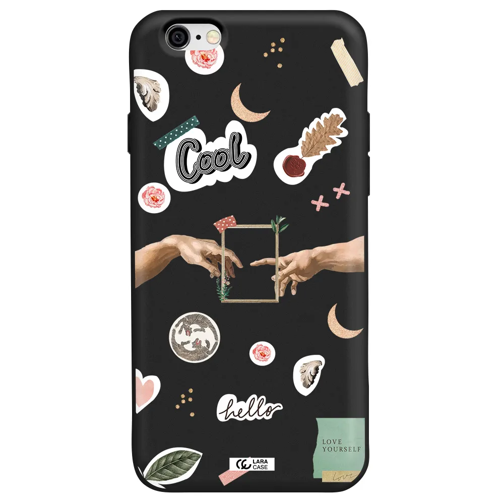 Creation Of Adam Apple iPhone 6 Silicone black Case