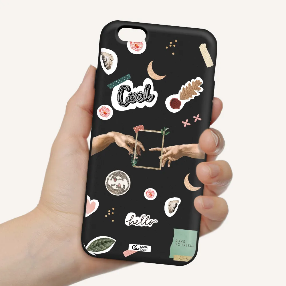 Creation Of Adam Apple iPhone 6 Silicone black Case