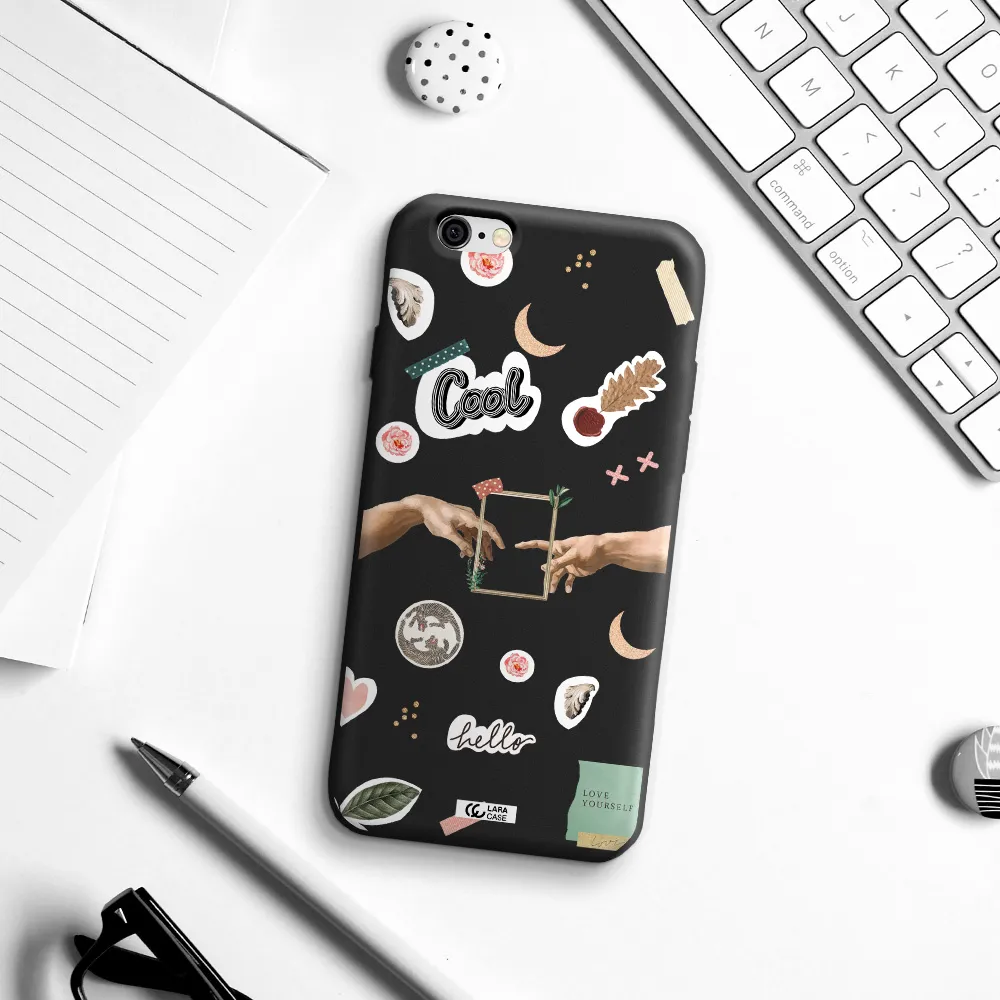 Creation Of Adam Apple iPhone 6 Silicone black Case