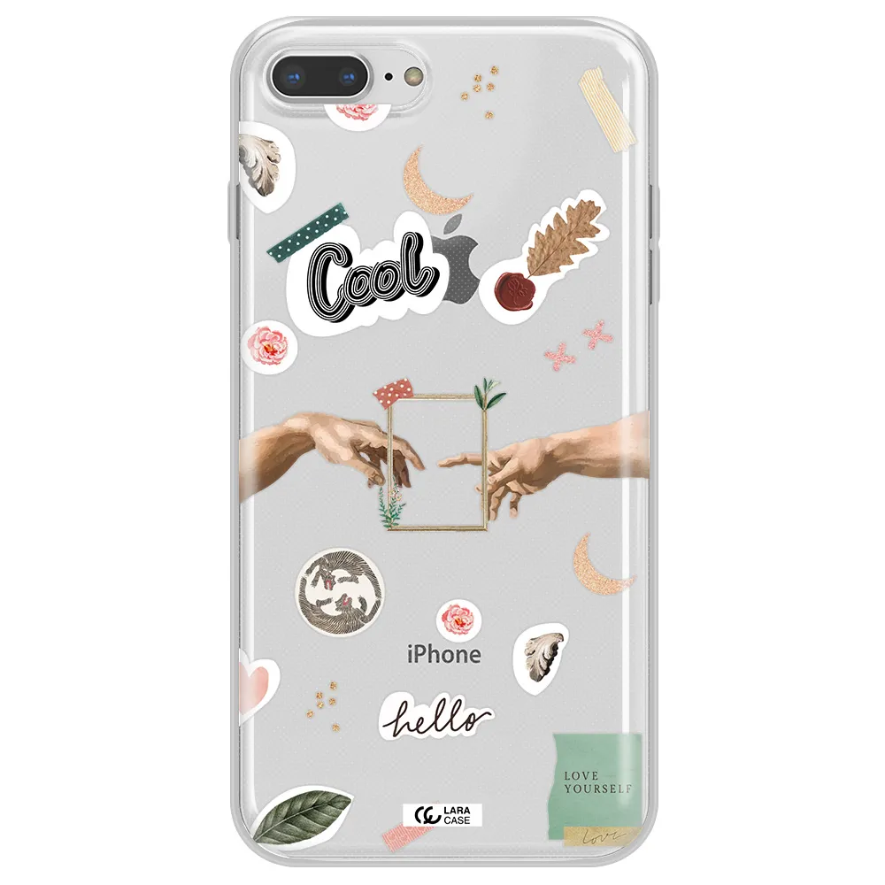 Creation Of Adam Apple iPhone 7 plus Clear TPU Case