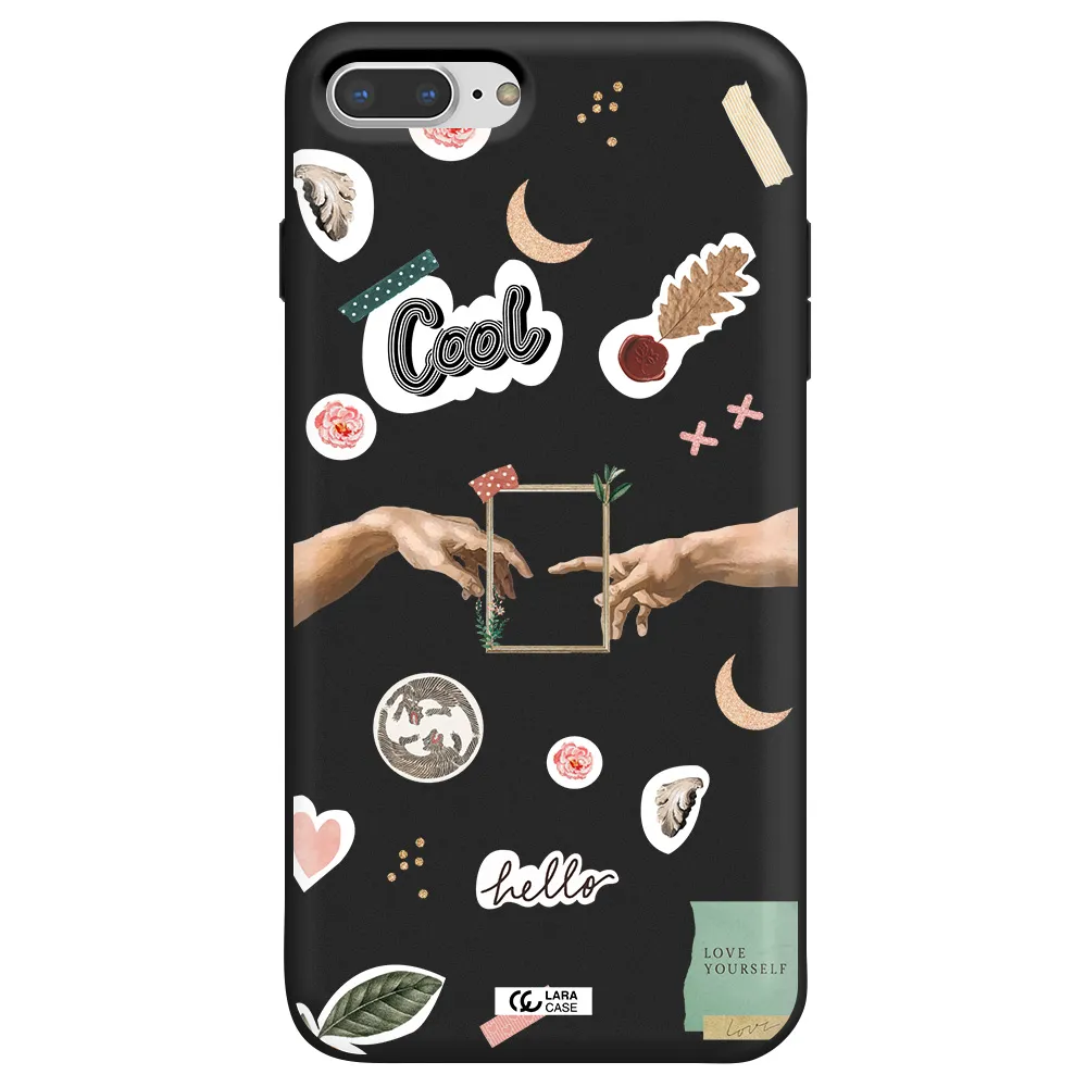 Creation Of Adam Apple iPhone 7 plus Silicone black Case