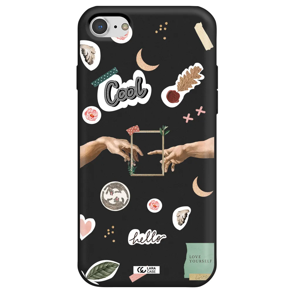 Creation Of Adam Apple iPhone 7 Silicone black Case