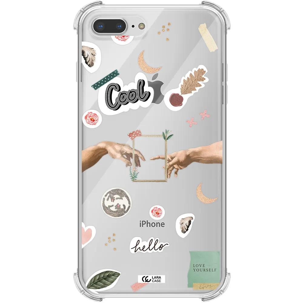 Creation Of Adam Apple iPhone 8 plus Clear PC Case
