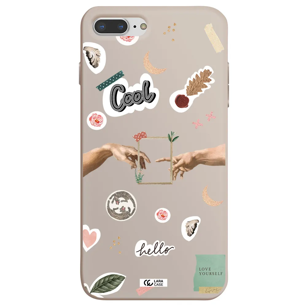 Creation Of Adam Apple iPhone 8 plus Silicone Stone Case