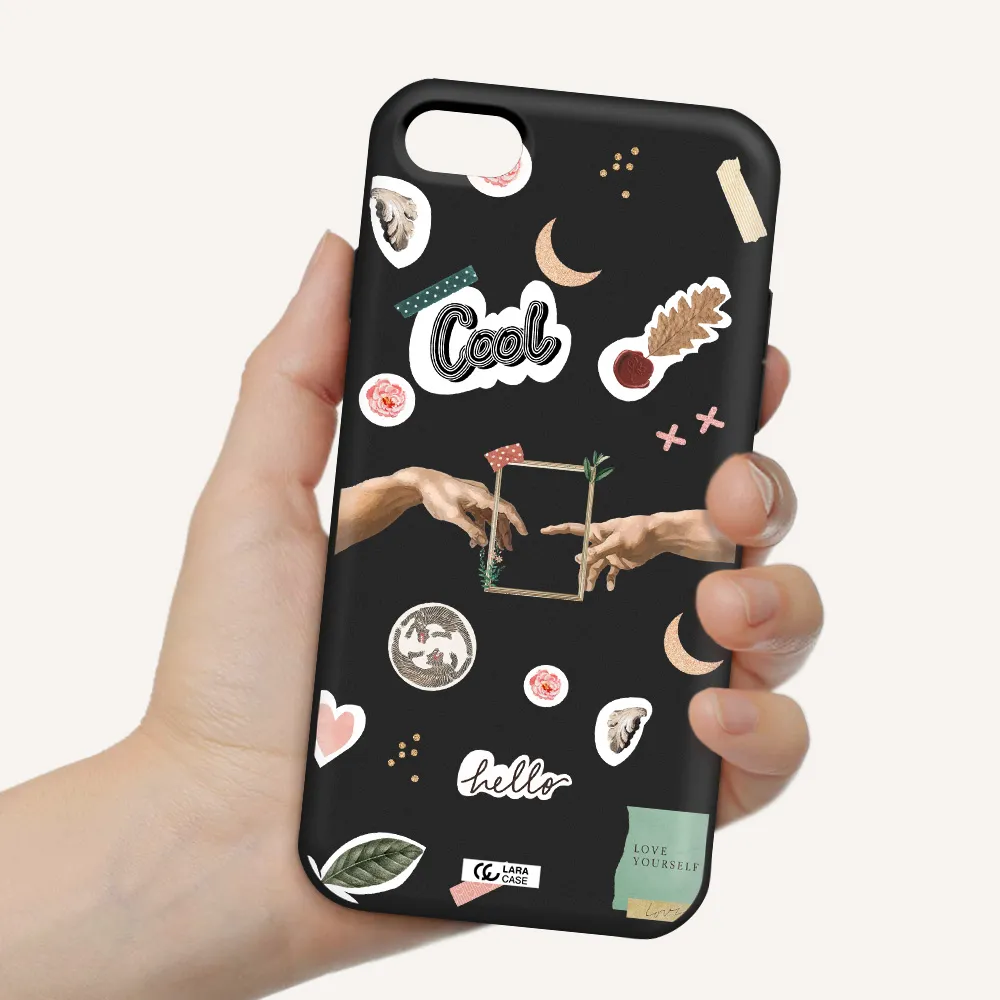 Creation Of Adam Apple iPhone 8 Silicone black Case