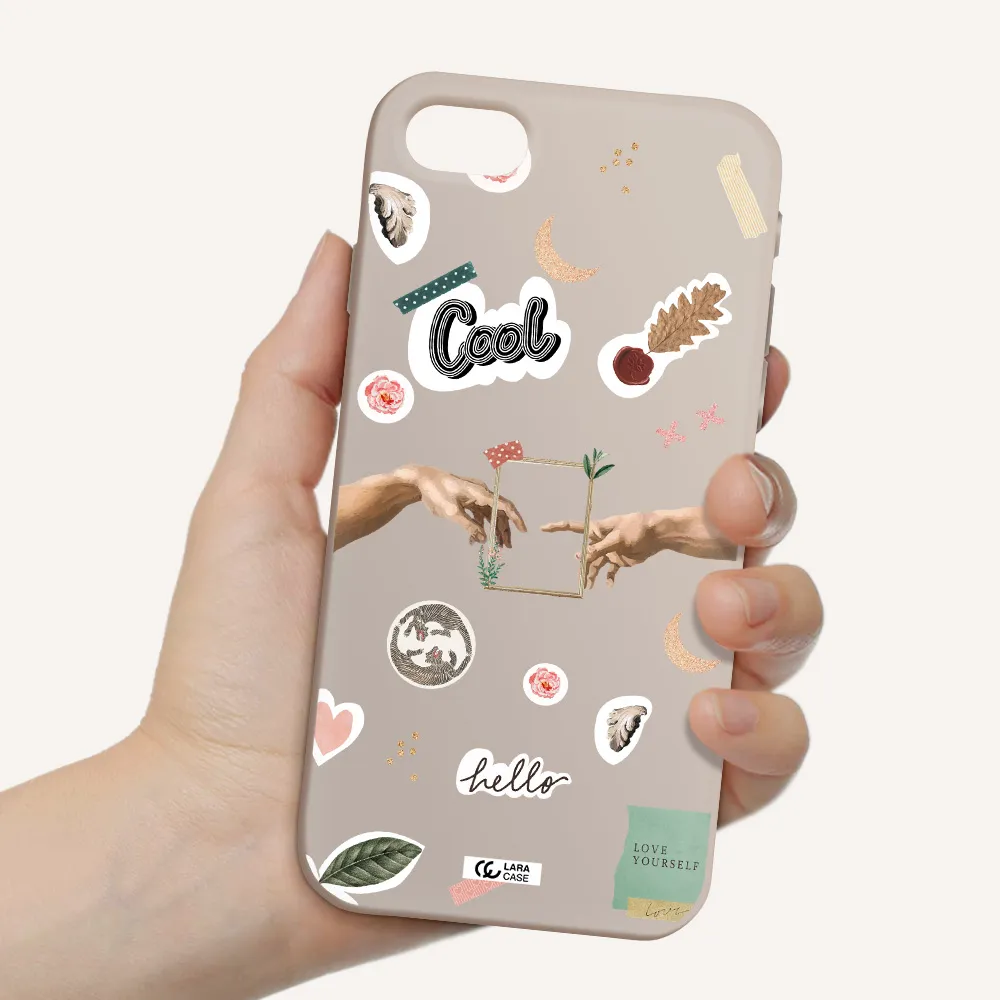 Creation Of Adam Apple iPhone se 2020 Silicone Stone Case