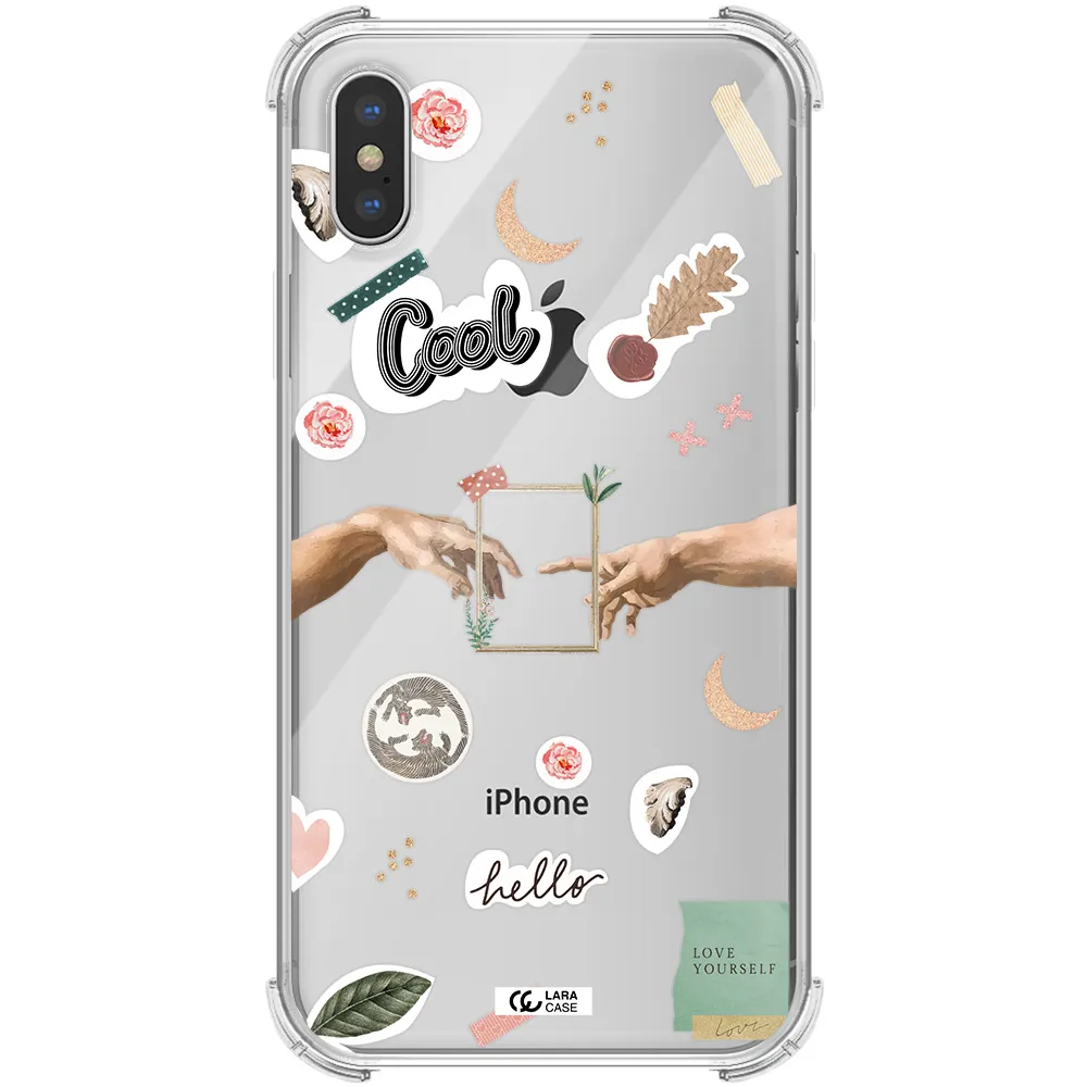 Creation Of Adam Apple iPhone XS Clear PC Case