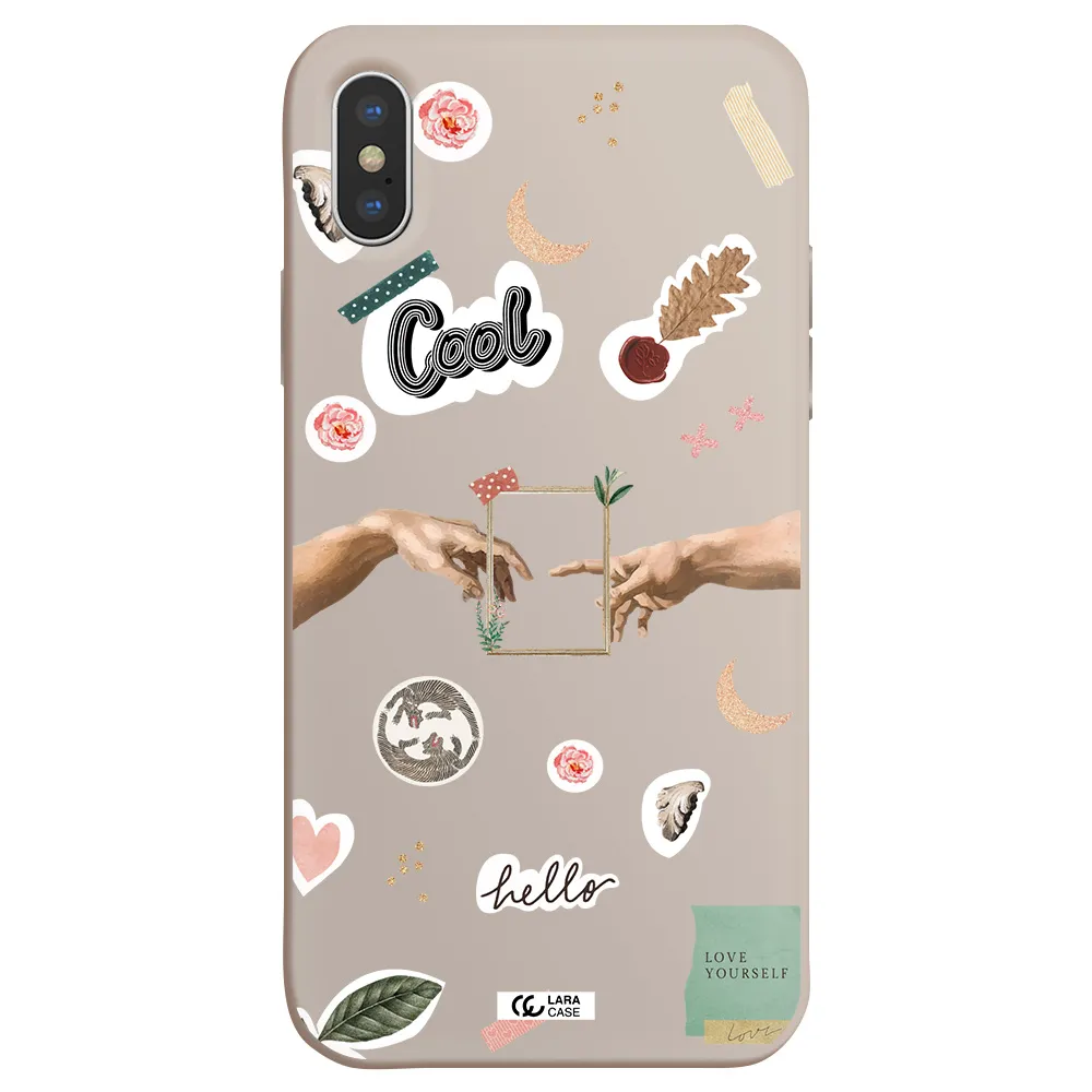 Creation Of Adam Apple iPhone XS Silicone Stone Case