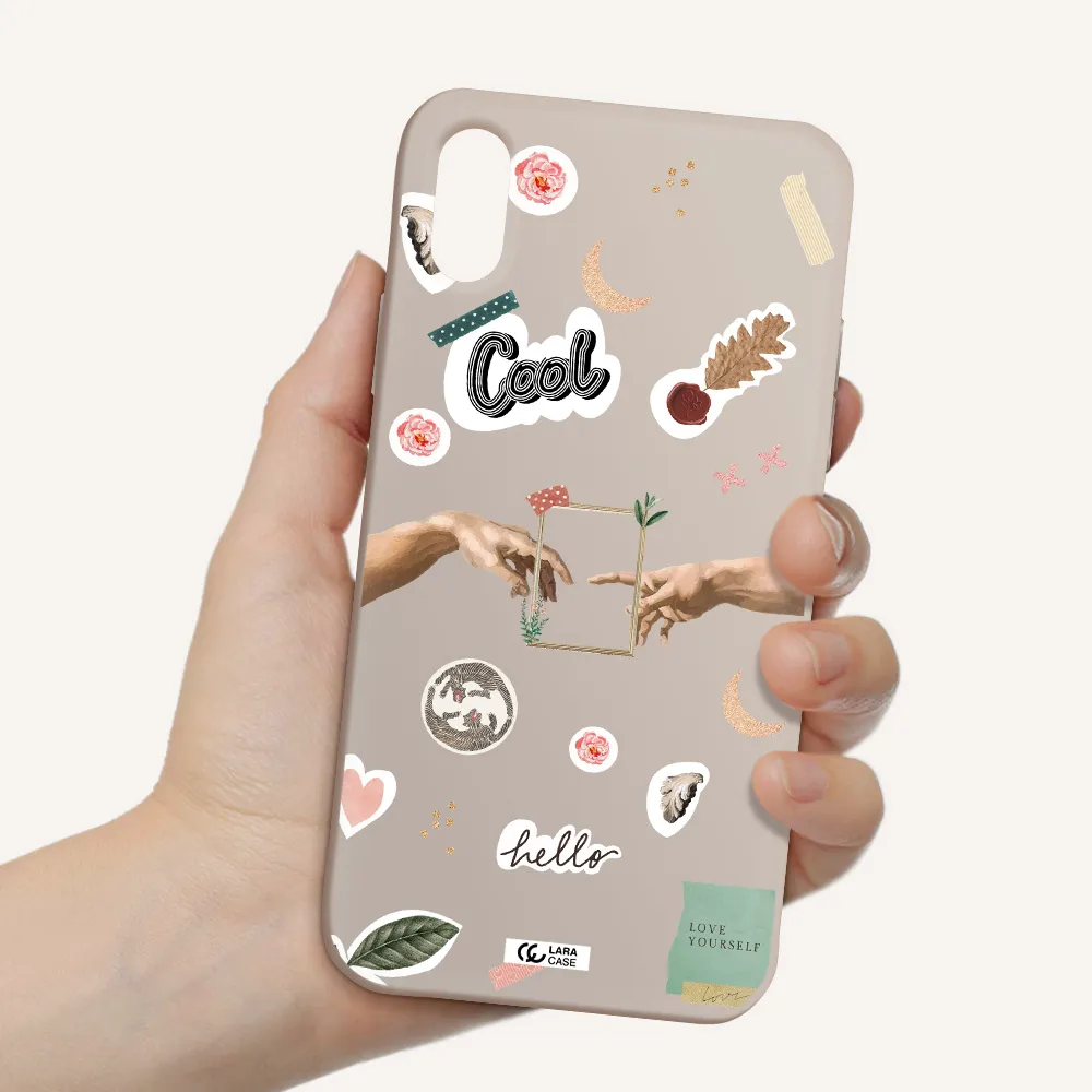 Creation Of Adam Apple iPhone XS Silicone Stone Case