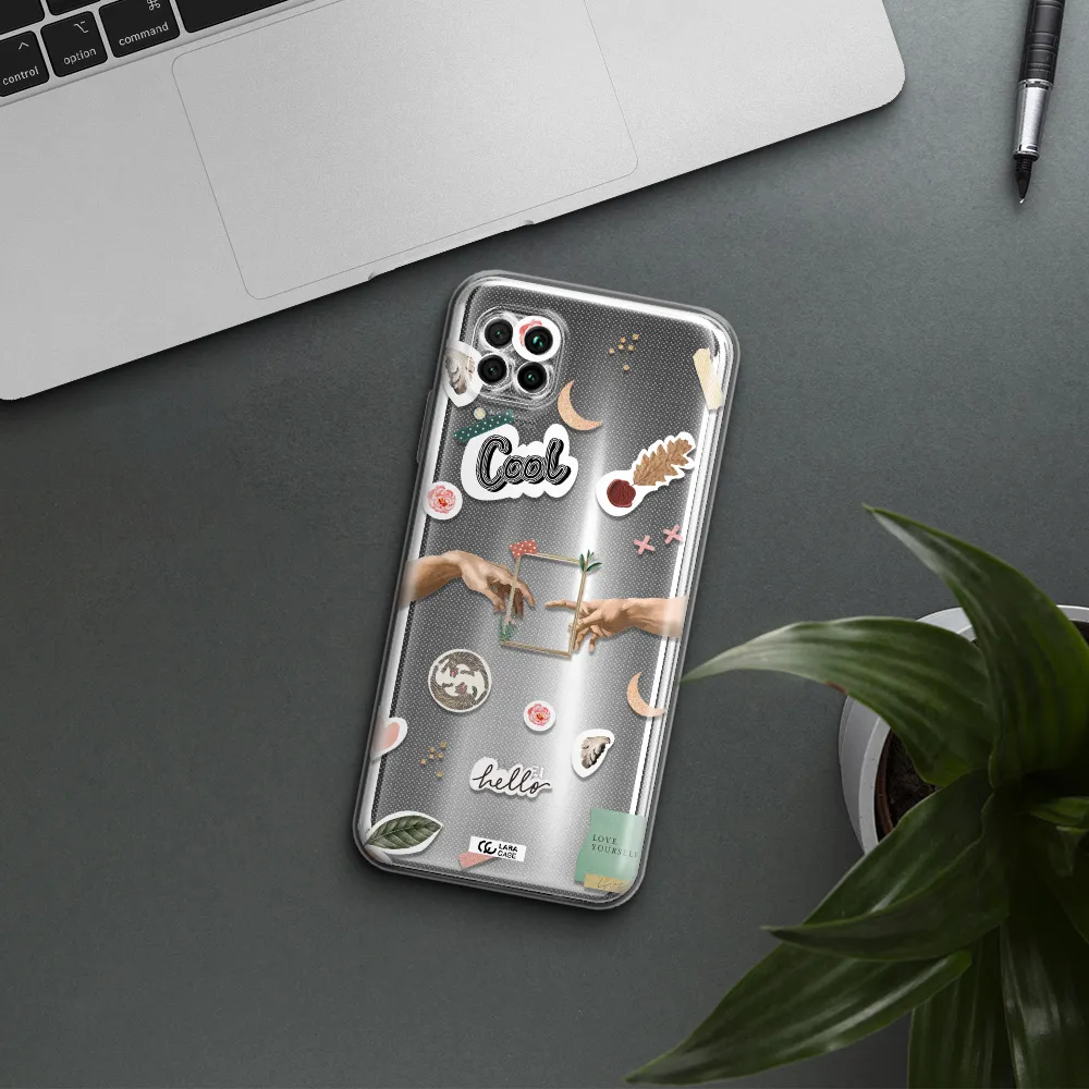 Creation Of Adam Huawei Nova 7I Clear Tpu Case