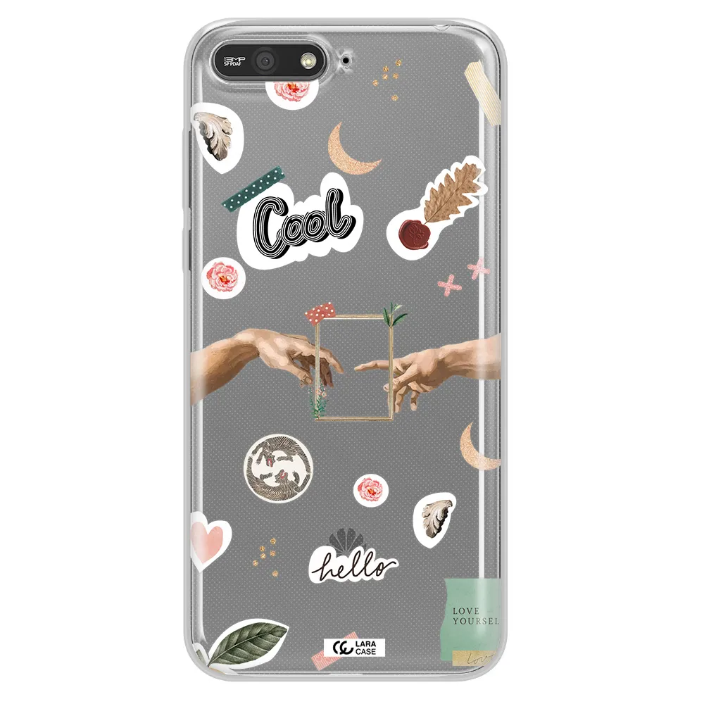 Creation Of Adam Huawei Y6 2018 Clear TPU Case