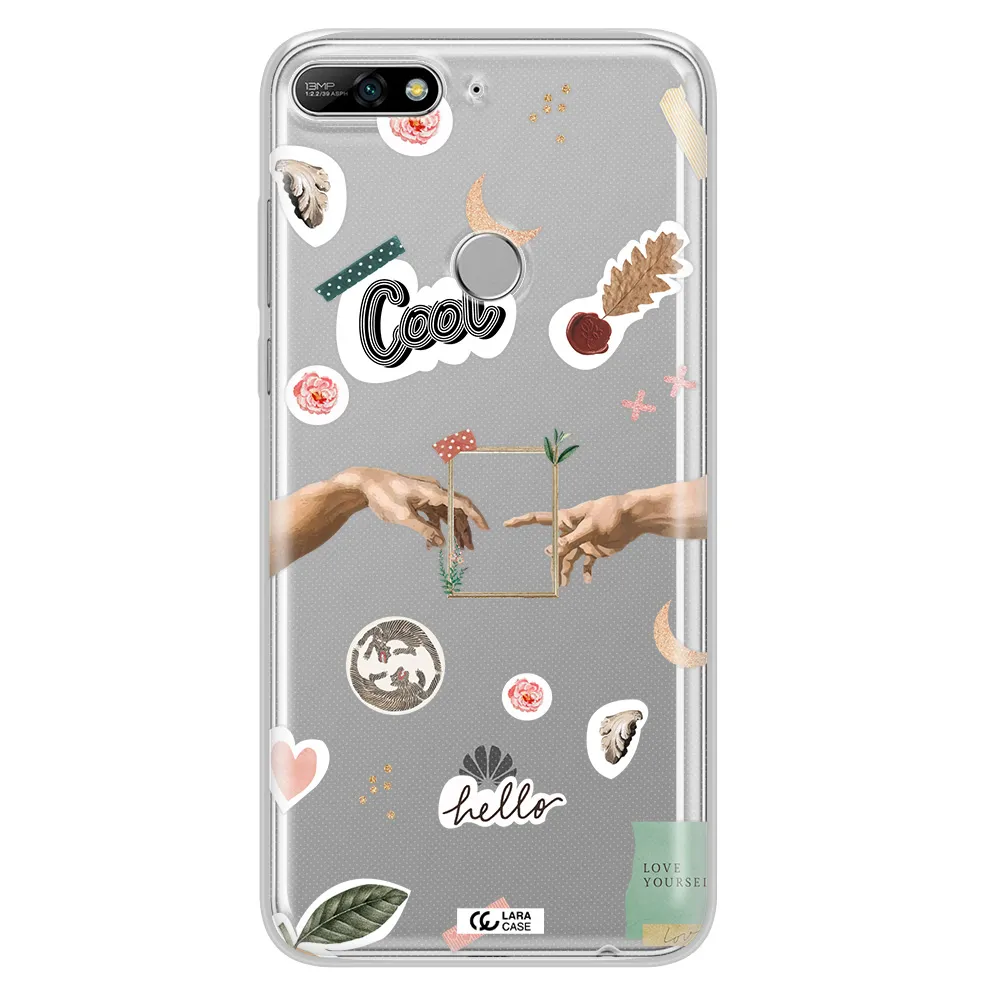 Creation Of Adam Huawei Y7 2018 Clear TPU Case