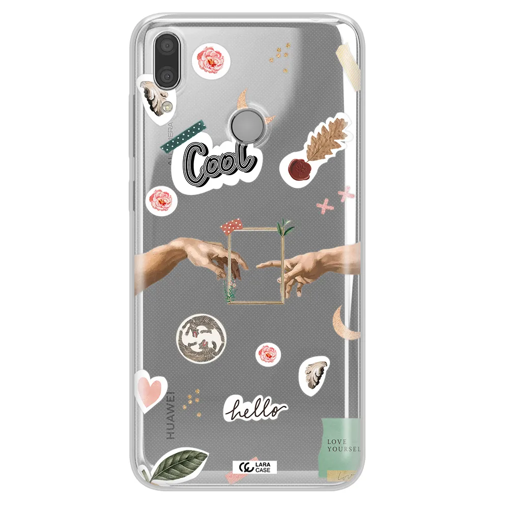 Creation Of Adam Huawei Y7 2019 Clear TPU Case