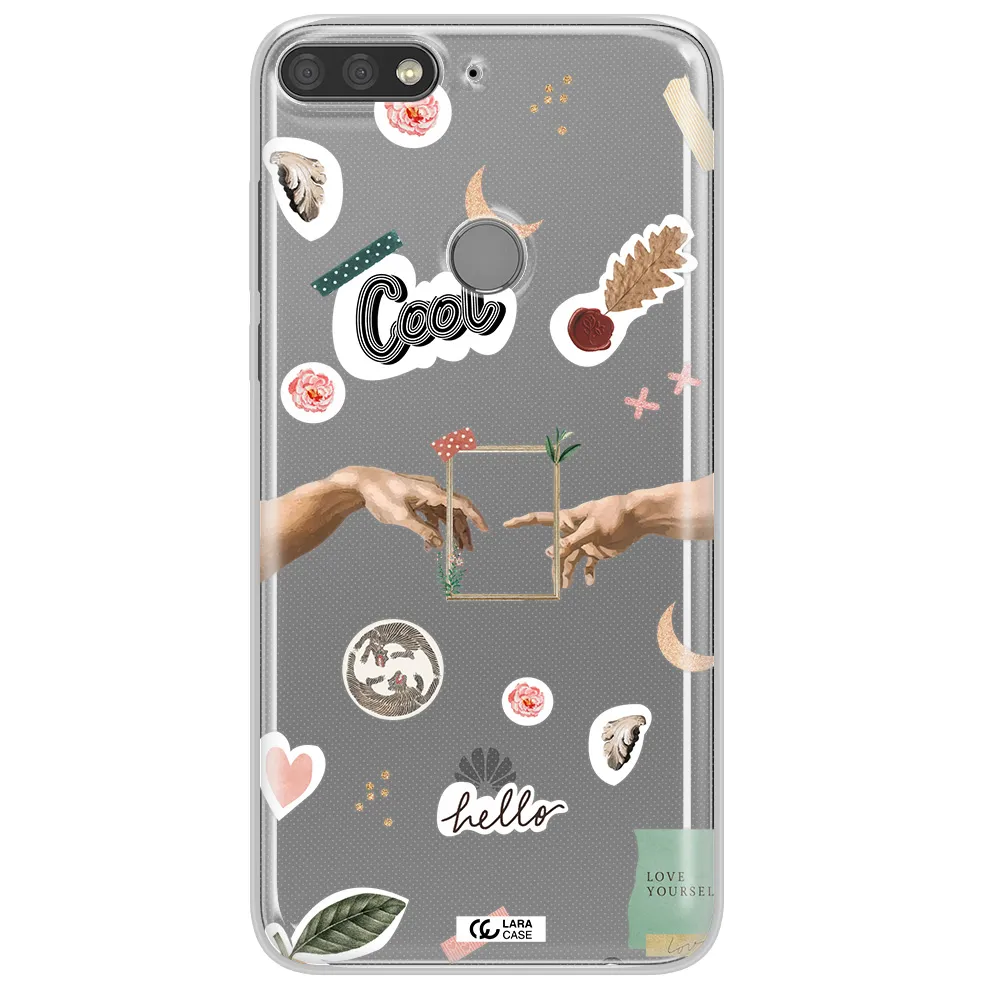 Creation Of Adam Huawei Y7 Prime 2018 Clear TPU Case