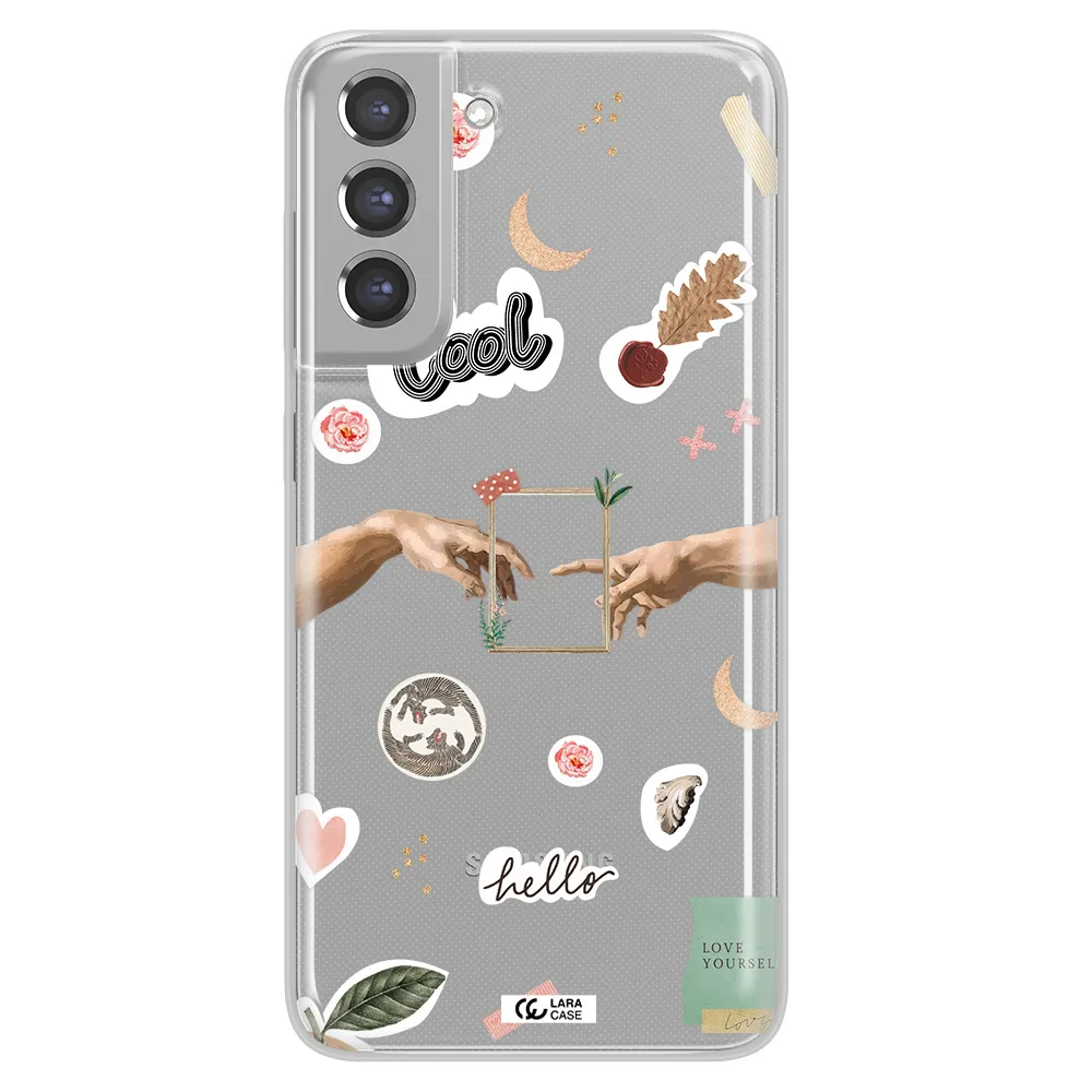 Creation Of Adam Samsung A21 Fe Clear TPU Case