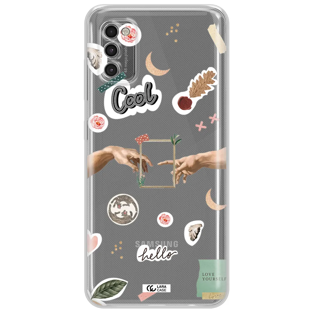 Creation Of Adam Samsung A41 Clear Tpu Case