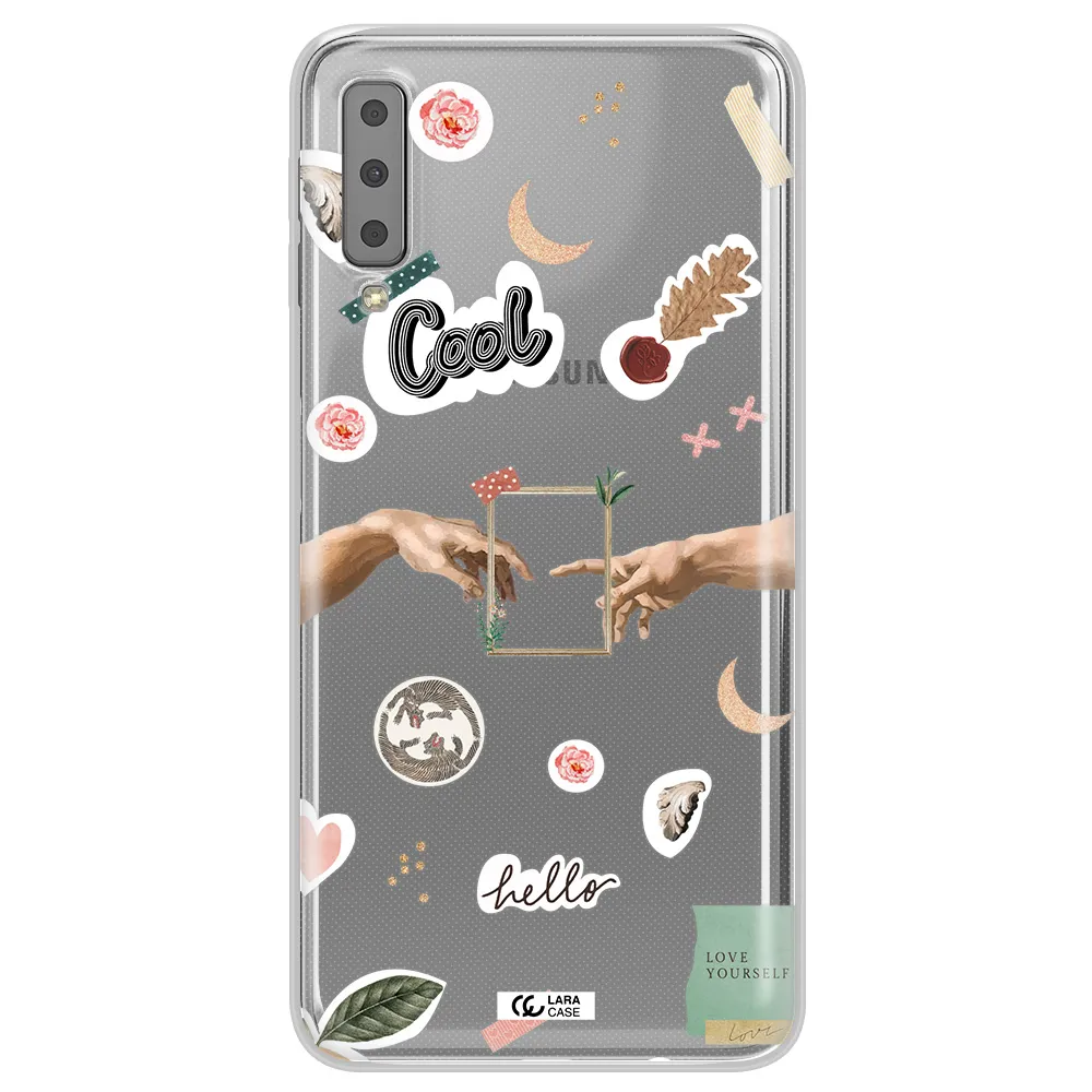 Creation Of Adam Samsung A7 2018 Clear TPU Case