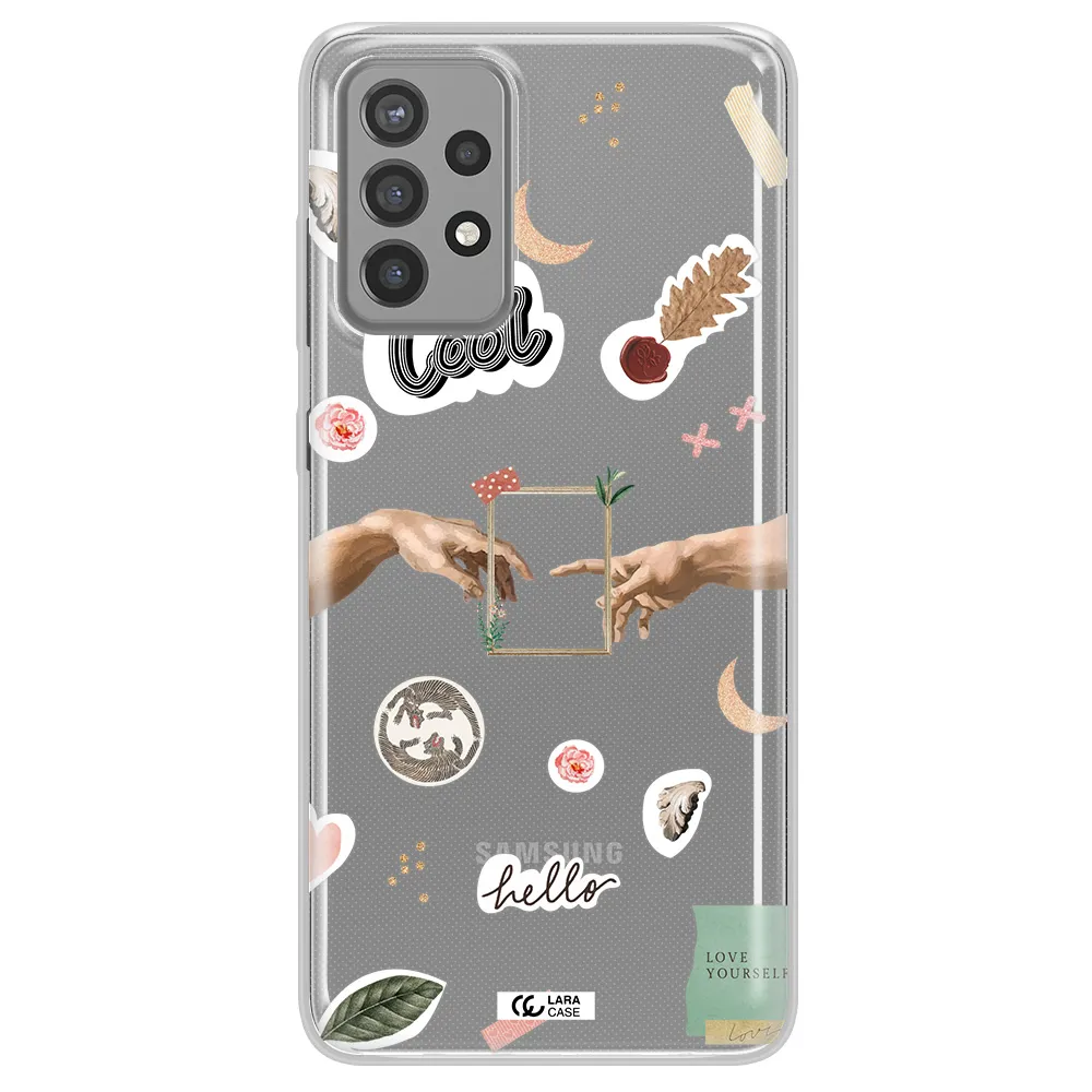Creation Of Adam Samsung A72 Clear TPU Case