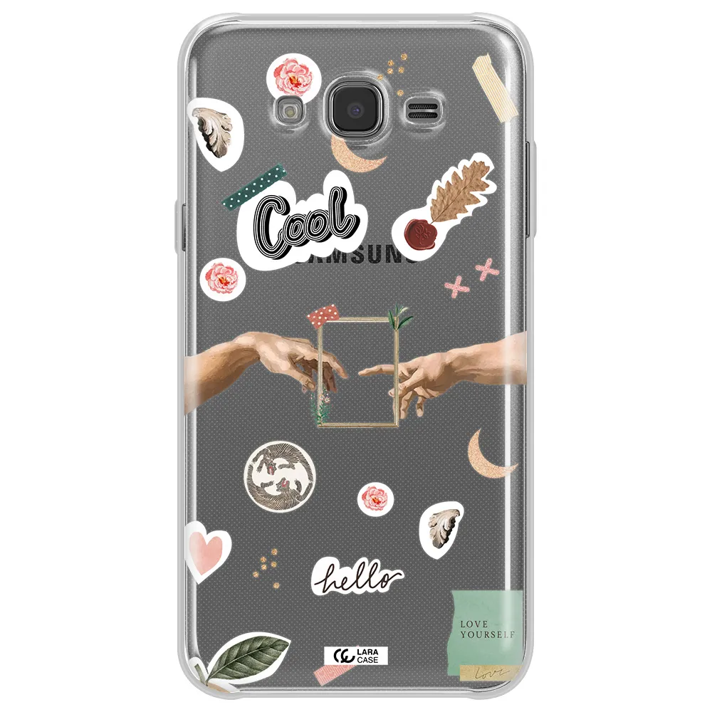 Creation Of Adam Samsung J7 2015 Clear TPU Case