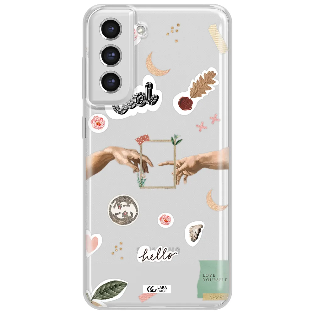 Creation Of Adam Samsung S21 Fe Clear Tpu Case