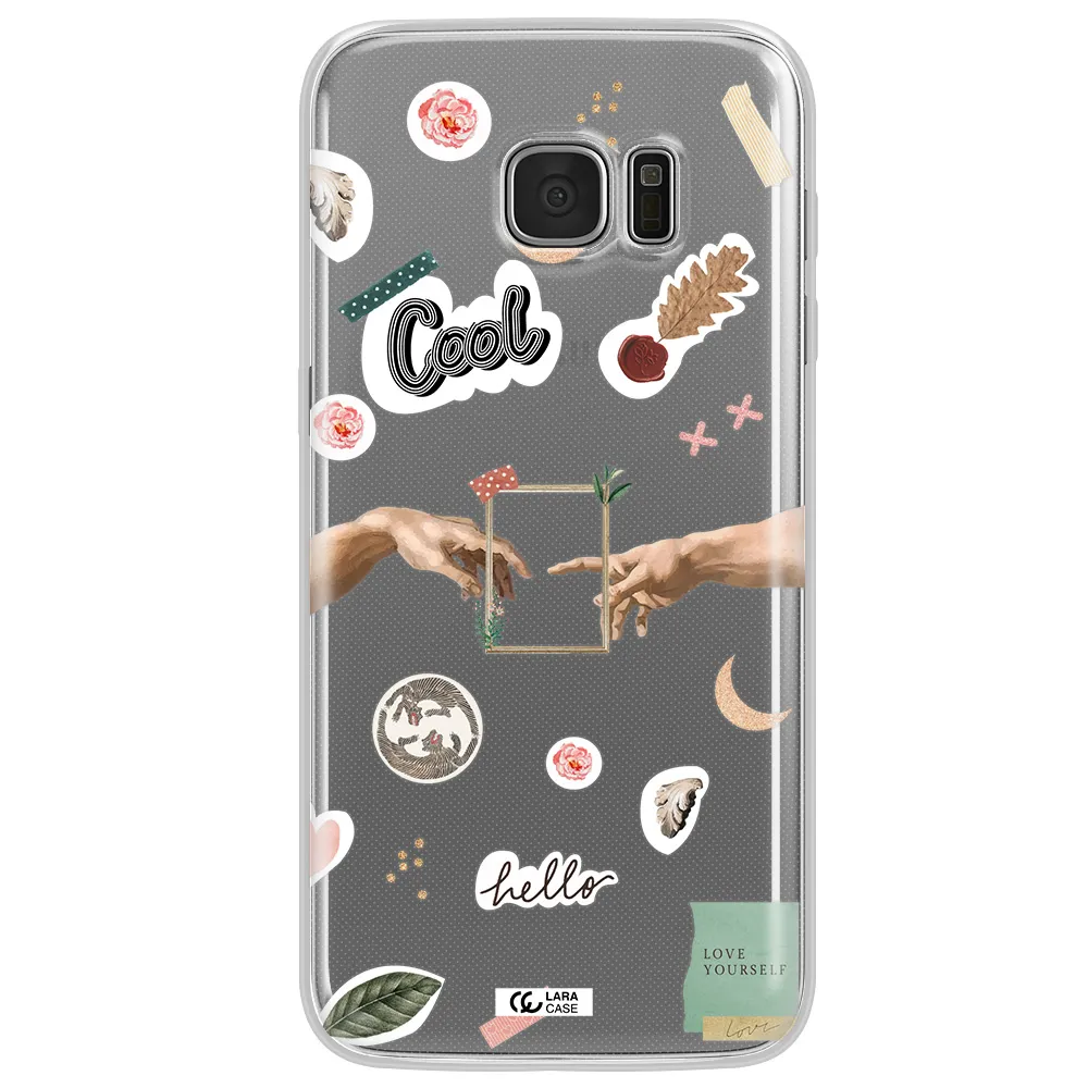 Creation Of Adam Samsung S7 Edge Clear TPU Case