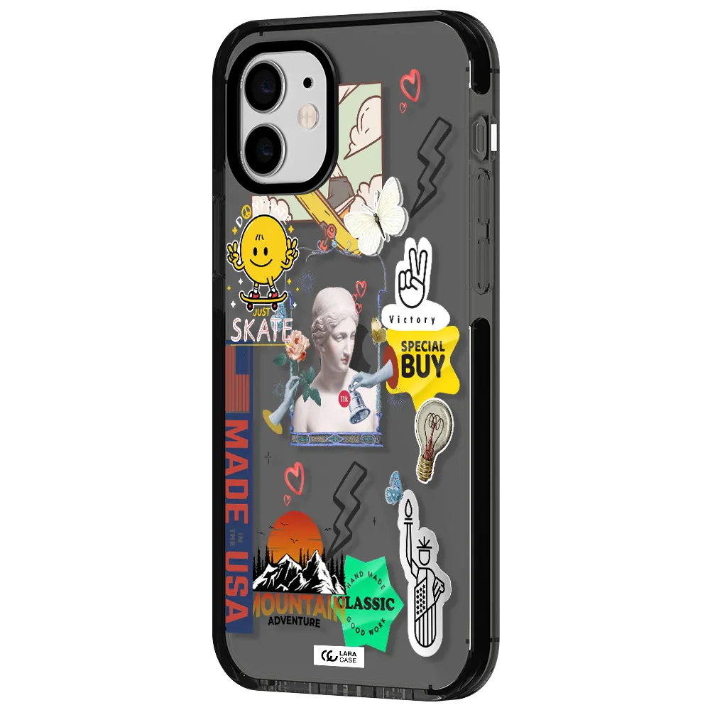 Usa Symbols Apple iPhone 11 impact Smoke Black Case