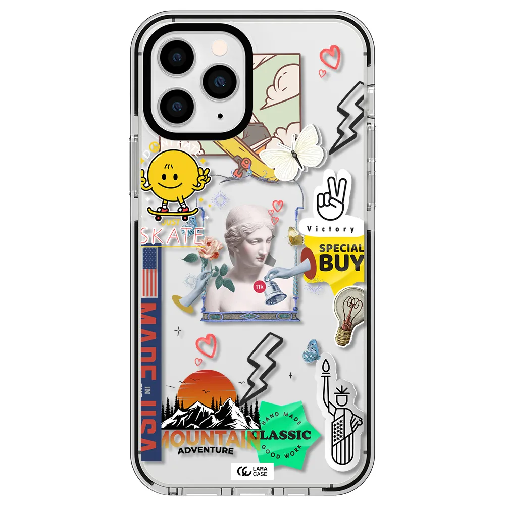 Usa Symbols Apple iPhone 11 pro impact black border Case