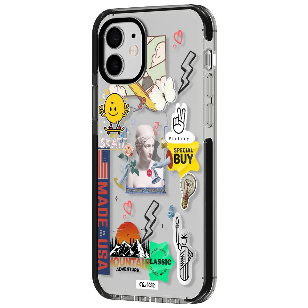 Usa Symbols Apple iPhone 12 impact black border Case