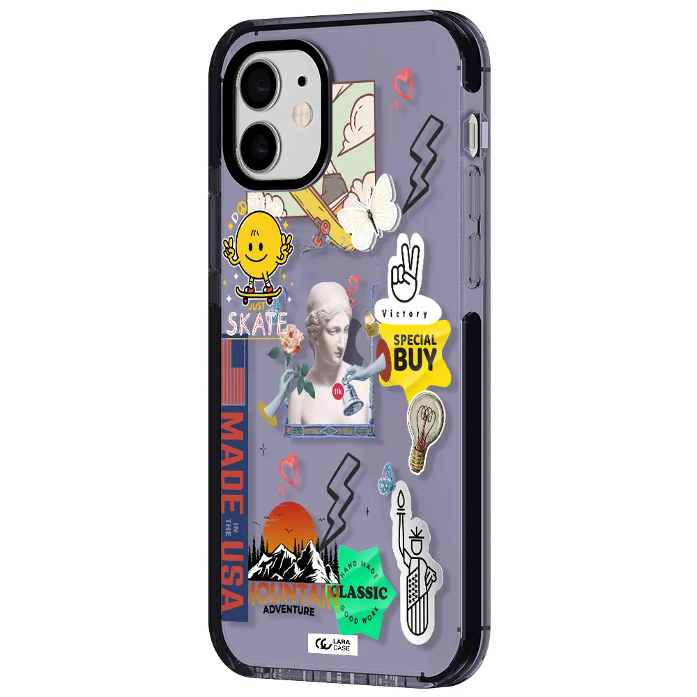 Usa Symbols Apple iPhone 12 impact Lilac Case