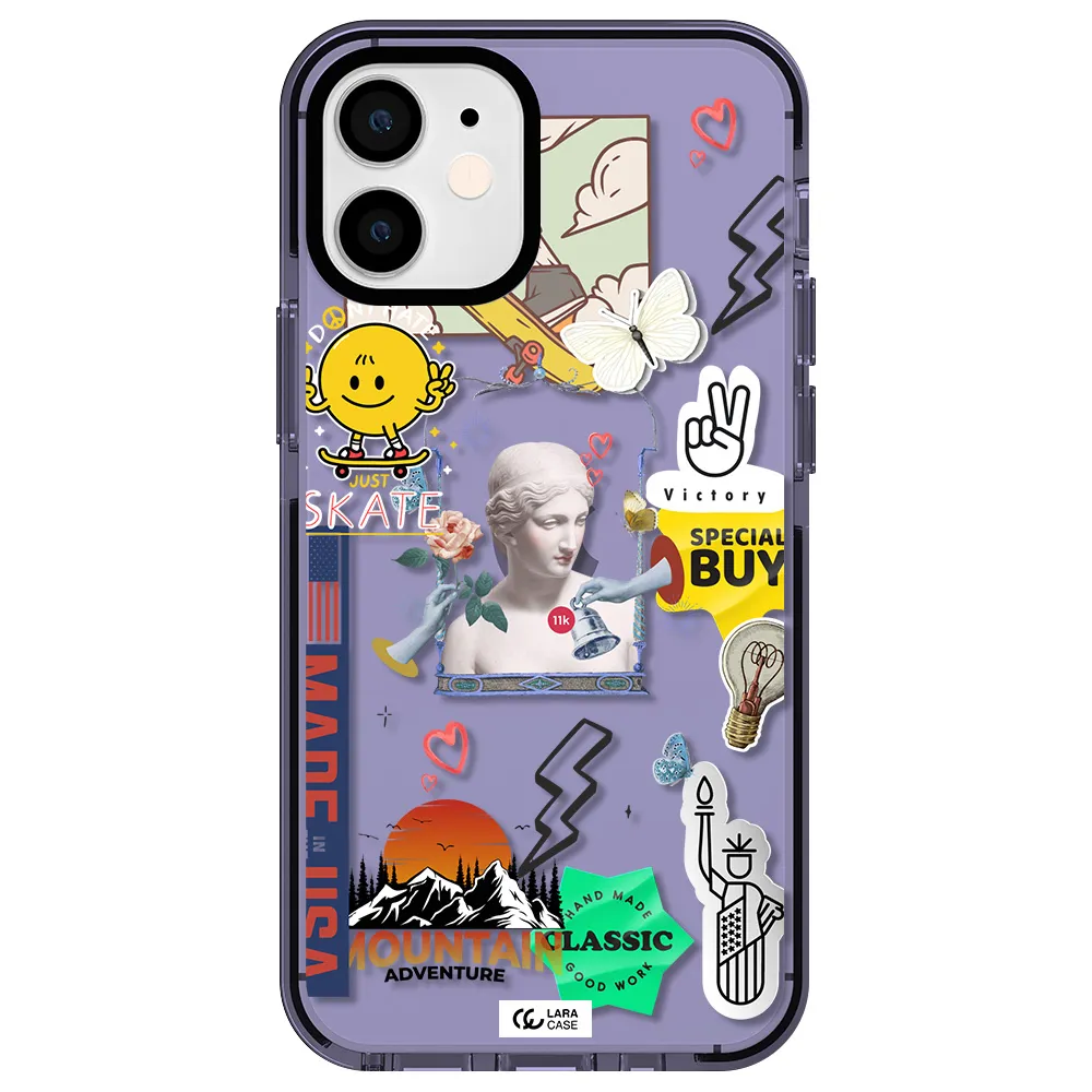 Usa Symbols Apple iPhone 12 mini impact Lilac Case