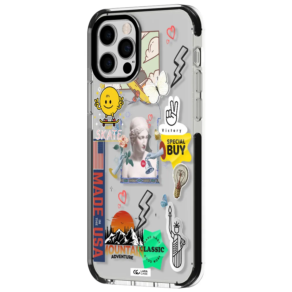 Usa Symbols Apple iPhone 12 pro impact black border Case