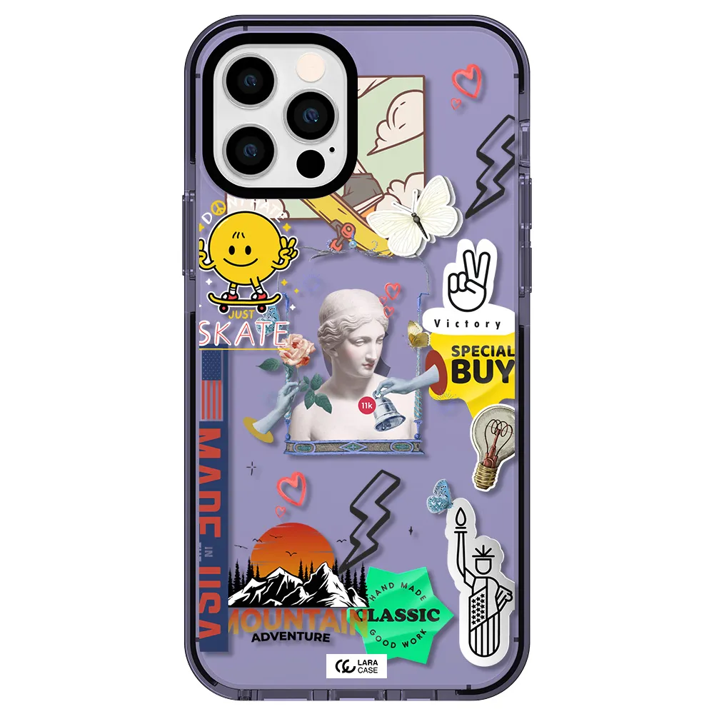 Usa Symbols Apple iPhone 12 pro impact Lilac Case