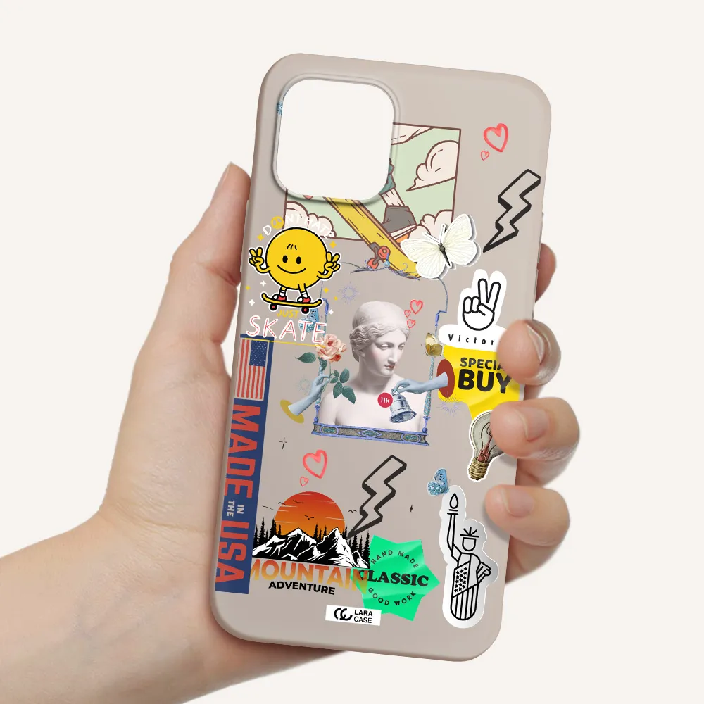 Usa Symbols Apple iPhone 12 Silicone Stone Case