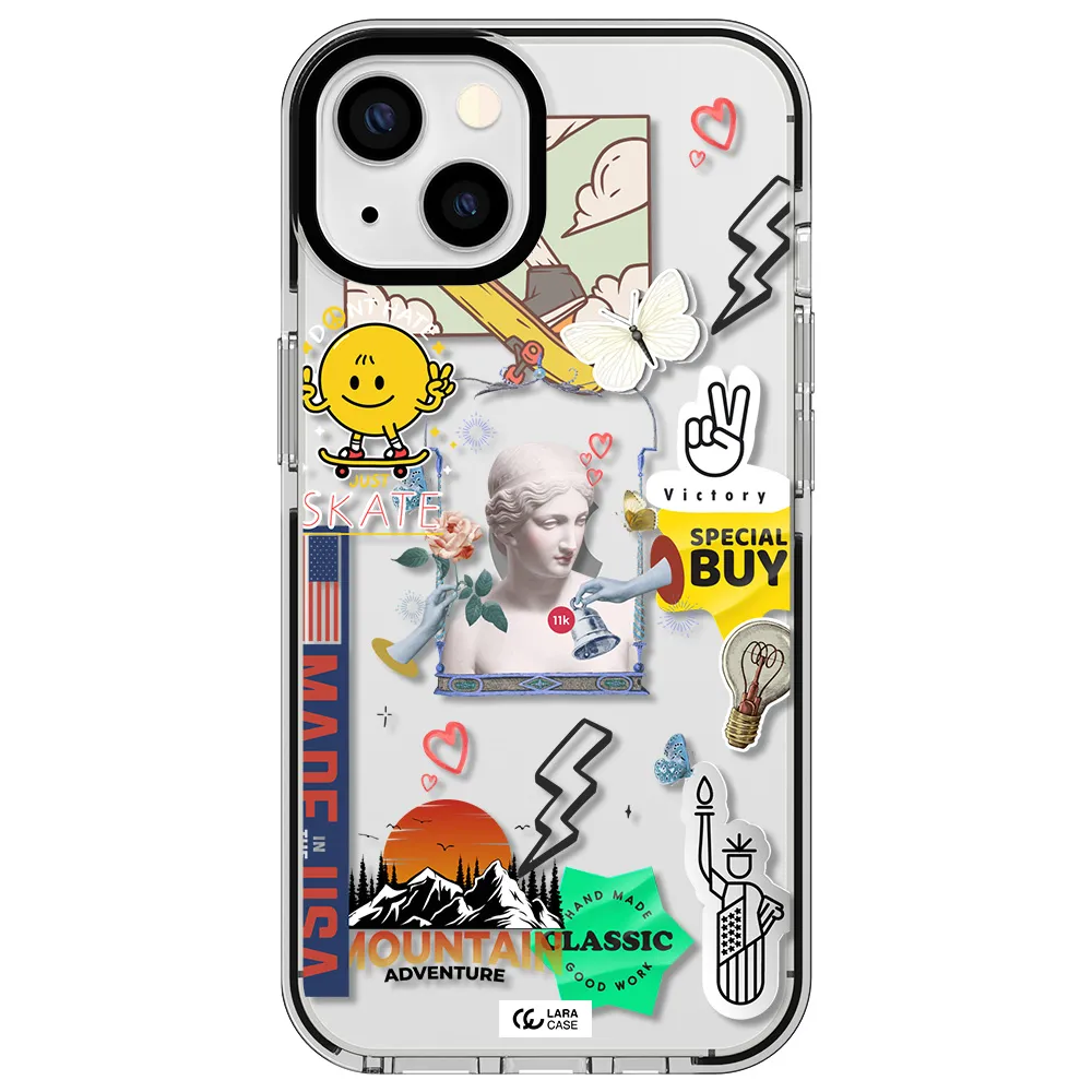 Usa Symbols Apple iPhone 13 impact black border Case