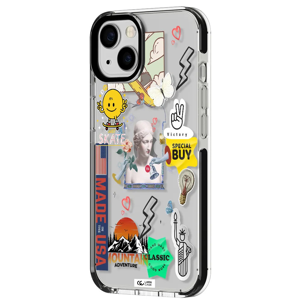 Usa Symbols Apple iPhone 13 impact black border Case