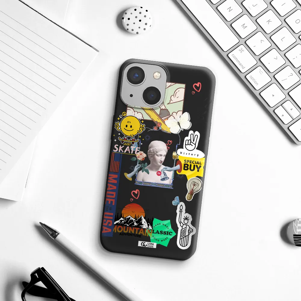 Usa Symbols Apple iPhone 13 mini Silicone black Case