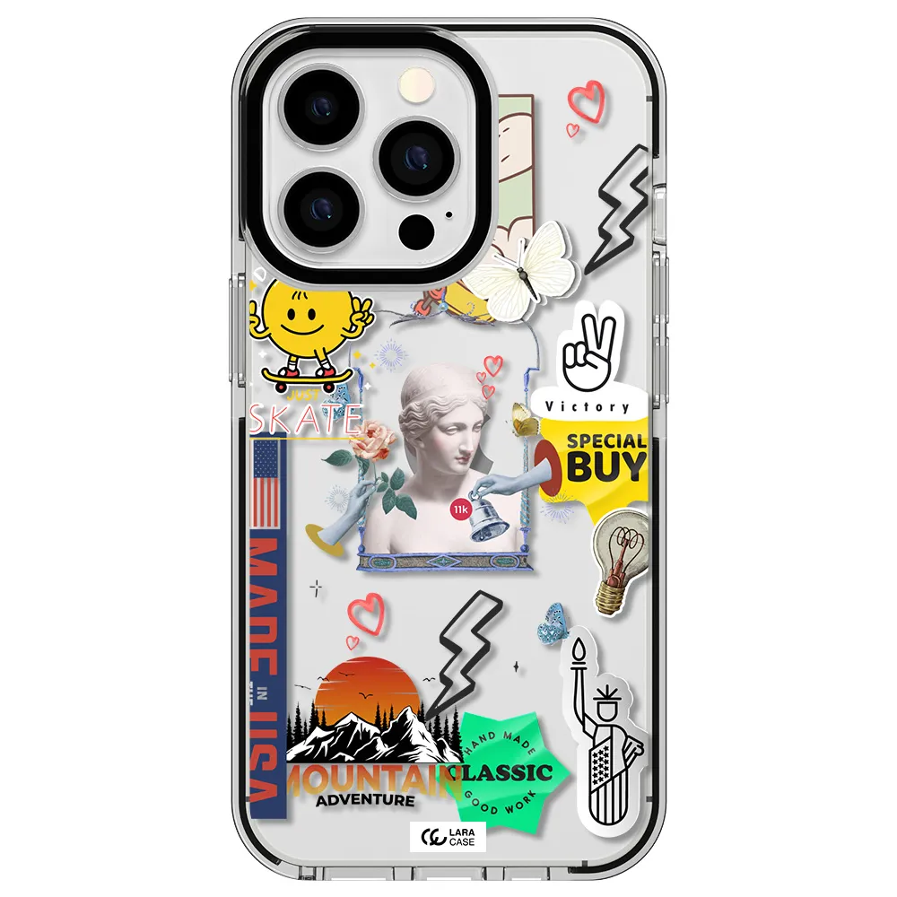 Usa Symbols Apple iPhone 13 Pro impact black border Case